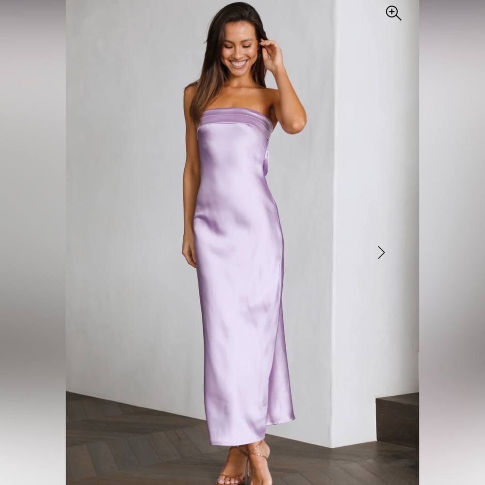 Coolness Calling Satin Maxi Dress - Lilac